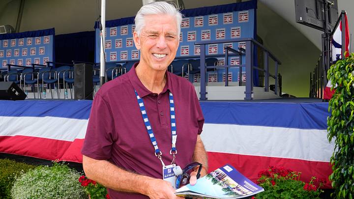Jul 21, 2024; Cooperstown, New York, USA; Philadelphia Phillies General Manager Dave Dombrowski poses for a photo prior to the National Baseball Hall of Fame Induction Ceremony in Cooperstown, NY. Mandatory Credit: Gregory Fisher-USA TODAY Sports Jul 21, 2024; Cooperstown, New York, USA; Philadelphia Phillies General Manager Dave Dombrowski poses for a photo prior to the National Baseball Hall of Fame Induction Ceremony in Cooperstown, NY. Mandatory Credit: Gregory Fisher-USA TODAY Sports