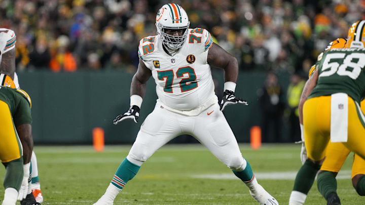 Miami Dolphins offensive tackle Terron Armstead (72) during the game against the Green Bay Packers at Lambeau Field.