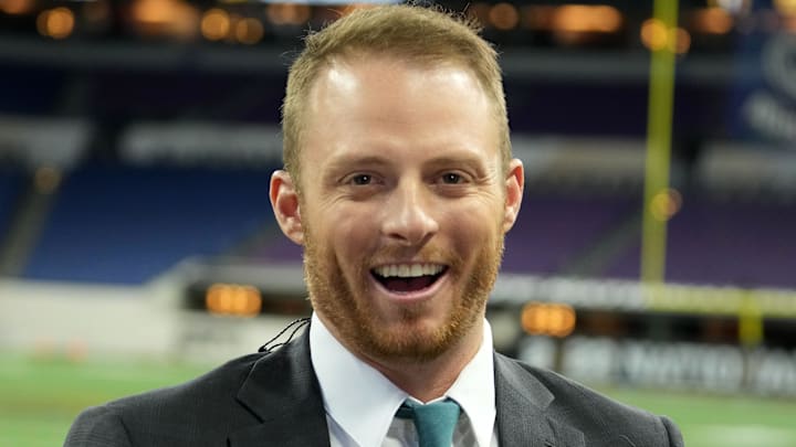 Jan 10, 2022; Indianapolis, IN, USA; Greg McElroy attends the 2022 CFP college football national Jan 10, 2022; Indianapolis, IN, USA; Greg McElroy attends the 2022 CFP college football national