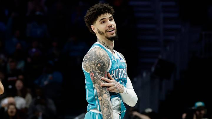 Mar 19, 2026; Charlotte, North Carolina, USA; Charlotte Hornets guard LaMelo Ball (1) reacts during the first quarter against the Orlando Magic at Spectrum Center. Mandatory Credit: Brian Westerholt-Imagn Images Mar 19, 2026; Charlotte, North Carolina, USA; Charlotte Hornets guard LaMelo Ball (1) reacts during the first quarter against the Orlando Magic at Spectrum Center. Mandatory Credit: Brian Westerholt-Imagn Images