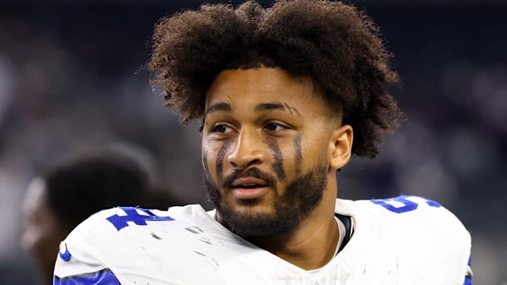 Aug 16, 2025; Arlington, Texas, USA;  Dallas Cowboys defensive end Marshawn Kneeland (94) after the game against the Baltimore Ravens at AT&T Stadium.