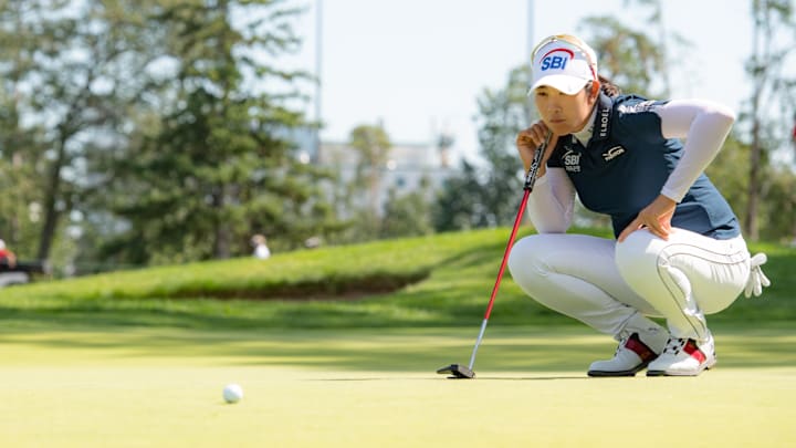 Many on social media were unhappy with A Lim Kim's use of AimPoint during the Honda LPGA Thailand. 