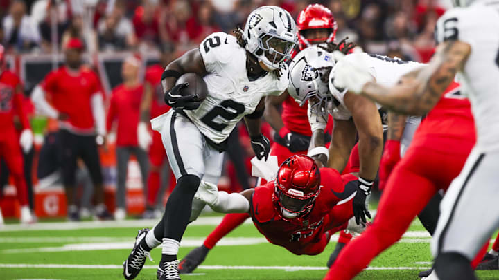 Las Vegas Raiders running back Ashton Jeanty.