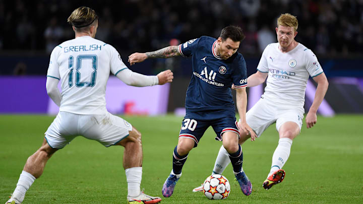 Grealish, Messi e De Bruyne Grealish, Messi e De Bruyne