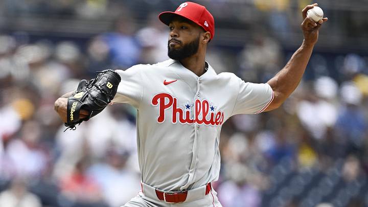 May 27, 2026; San Diego, California, USA; Philadelphia Phillies pitcher Cristopher Sanchez (61) delivers during the first inning against the San Diego Padres at Petco Park. May 27, 2026; San Diego, California, USA; Philadelphia Phillies pitcher Cristopher Sanchez (61) delivers during the first inning against the San Diego Padres at Petco Park.