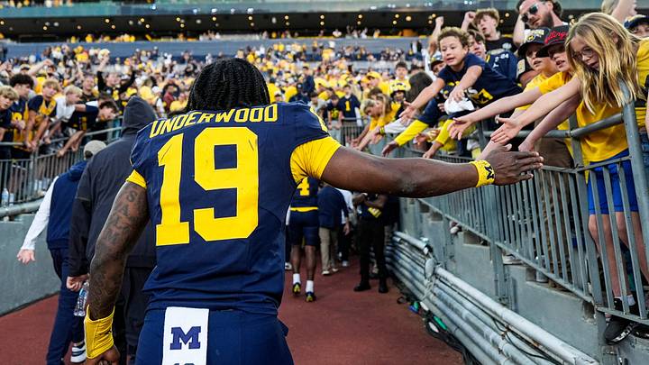 Michigan quarterback Bryce Underwood (19) runs up the tunnel after 20-19 loss to Iowa at Michigan Stadium in Ann Arbor on Saturday, Sept. 26, 2026. Michigan quarterback Bryce Underwood (19) runs up the tunnel after 20-19 loss to Iowa at Michigan Stadium in Ann Arbor on Saturday, Sept. 26, 2026.