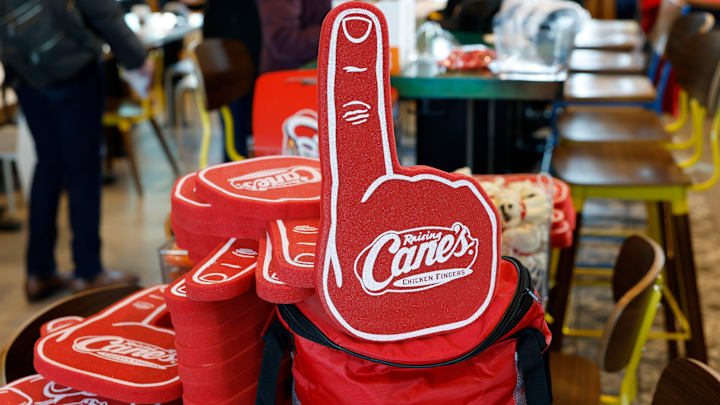 Ohio State's Will Howard And Jack Sawyer Celebrate National Championship Win at Raising Cane's