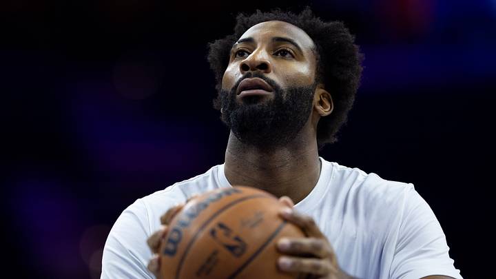 Philadelphia 76ers center Andre Drummond practices before a game against the New York Knicks at Wells Fargo Center. Mandatory Credit: Bill Streicher-Imagn Images Philadelphia 76ers center Andre Drummond practices before a game against the New York Knicks at Wells Fargo Center. Mandatory Credit: Bill Streicher-Imagn Images