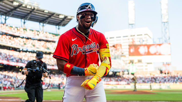 Acuña Jr. conectó jonrón ante el primer lanzamiento que ve en la campaña 