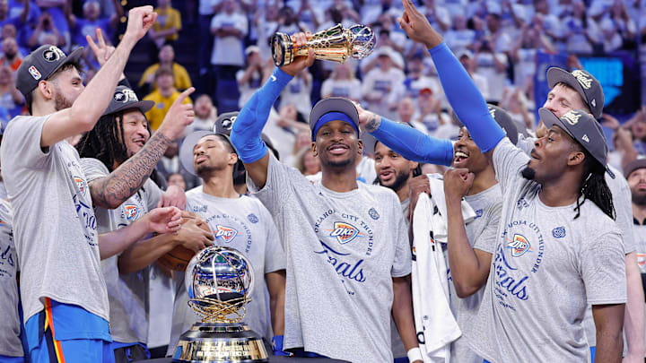 Oklahoma City Thunder guard players on May 28, 2025. Oklahoma City Thunder guard players on May 28, 2025.