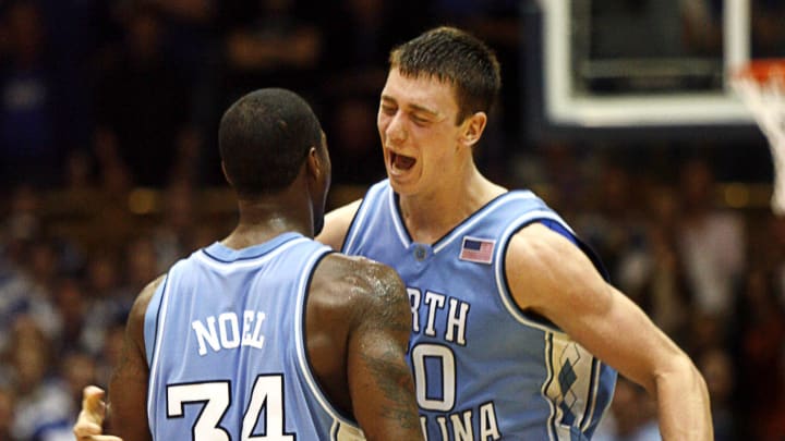 UNC basketball teammates David Noel and Tyler Hansbrough