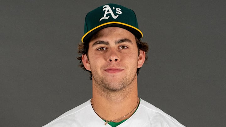Feb 23, 2023; Mesa, AZ, USA; Oakland Athletics infielder Max Muncy (81) poses for a portrait during spring training photo day at HoHoKam Stadium. Mandatory Credit: Allan Henry-Imagn Images Feb 23, 2023; Mesa, AZ, USA; Oakland Athletics infielder Max Muncy (81) poses for a portrait during spring training photo day at HoHoKam Stadium. Mandatory Credit: Allan Henry-Imagn Images
