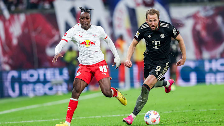 Yan Diomande (l.) und Harry Kane treffen erneut aufeinander Yan Diomande (l.) und Harry Kane treffen erneut aufeinander