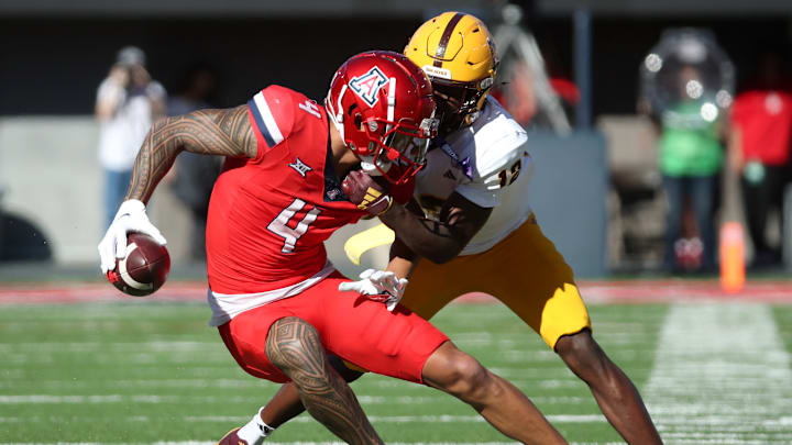 Arizona State WR Tetairoa McMillan is among three prospects Mel Kiper Jr. links to the Tampa Bay Buccaneers in his first NFL Mock Draft.