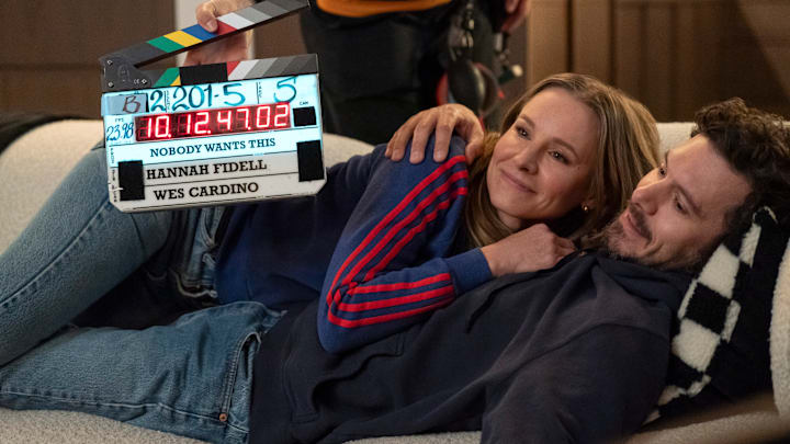 Nobody Wants This. (L to R) Kristen Bell as Joanne, Adam Brody as Noah in episode 201 of Nobody Wants This