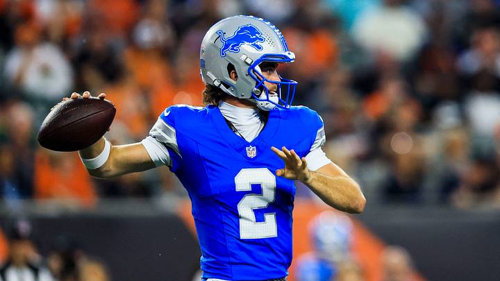 Aug 13, 2026; Cincinnati, Ohio, USA; Detroit Lions quarterback Luke Altmyer (2) throws a pass against the Cincinnati Bengals in the first half at Paycor Stadium. Mandatory Credit: Katie Stratman-Imagn Images Aug 13, 2026; Cincinnati, Ohio, USA; Detroit Lions quarterback Luke Altmyer (2) throws a pass against the Cincinnati Bengals in the first half at Paycor Stadium. Mandatory Credit: Katie Stratman-Imagn Images