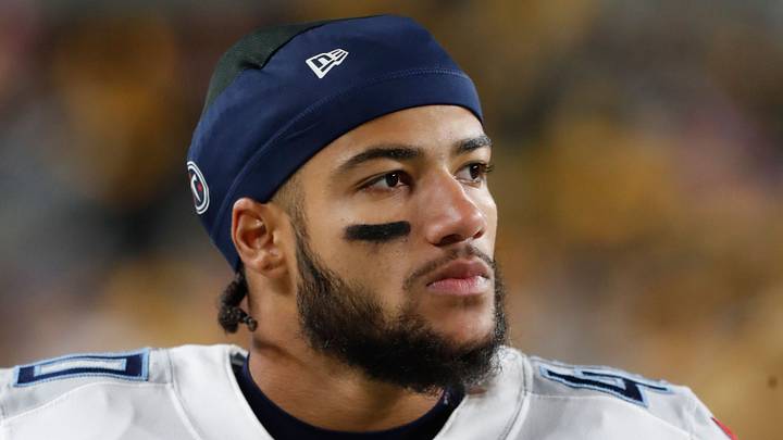 Nov 2, 2023; Pittsburgh, Pennsylvania, USA;  Tennessee Titans cornerback Anthony Kendall (40) looks on from the sidelines against the Pittsburgh Steelers during the fourth quarter at Acrisure Stadium. 