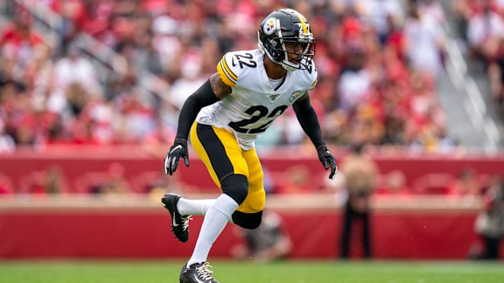 September 22, 2019; Santa Clara, CA, USA; Pittsburgh Steelers cornerback Steven Nelson (22) during the first quarter against the San Francisco 49ers at Levi's Stadium. Mandatory Credit: Kyle Terada-Imagn Images September 22, 2019; Santa Clara, CA, USA; Pittsburgh Steelers cornerback Steven Nelson (22) during the first quarter against the San Francisco 49ers at Levi's Stadium. Mandatory Credit: Kyle Terada-Imagn Images