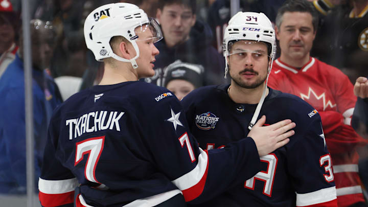 NHL 4 Nations Face-Off - Championship - Brady Tkachuk, Auston Matthews