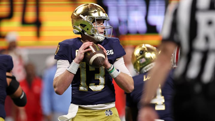 Riley Leonard is one of several high-profile prospects hoping to hear their name called on Day 3 of the NFL draft.