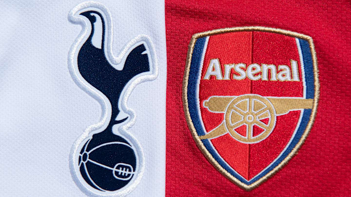 The Tottenham Hotspur and Arsenal Club Badges