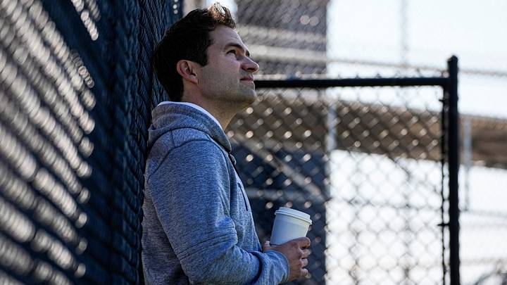 Detroit Tigers president of baseball operations Scott Harris watches practice during spring training. Credit