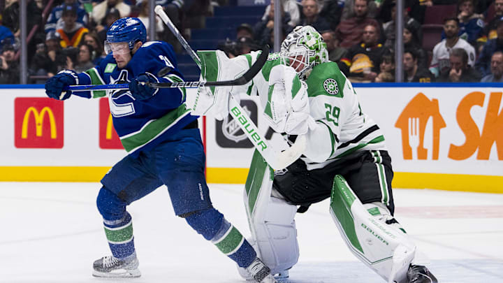 Nov 4, 2023; Vancouver, British Columbia, CAN; Vancouver Canucks forward Nils Hoglander (21)