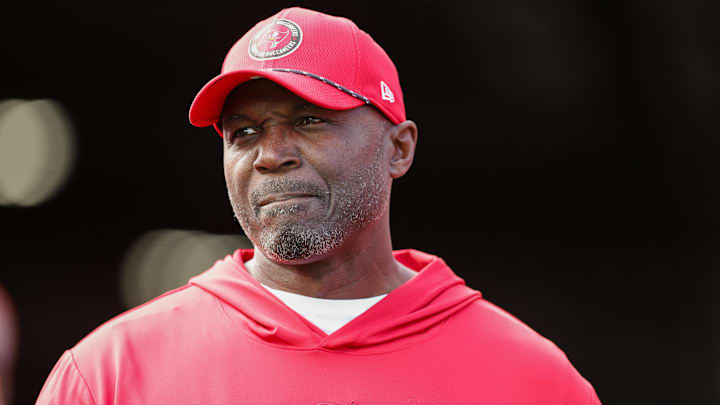 The Tampa Bay Buccaneers might need to bring back an unexpected player to help address a key position of need. (Mandatory Credit: Nathan Ray Seebeck-Imagn Images)