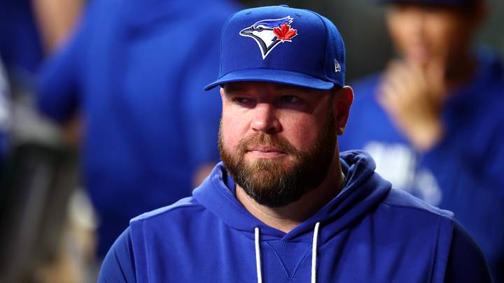 Blue Jays manager John Schneider against the Arizona Diamondbacks at Chase Field. 