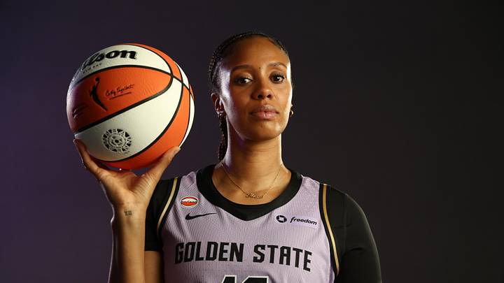Apr 30, 2026; Oakland, CA, USA; Golden State Valkyries center Iliana Rupert (12) during media day at the Sephora Performance Center. Mandatory Credit: Kelley L Cox-Imagn Images