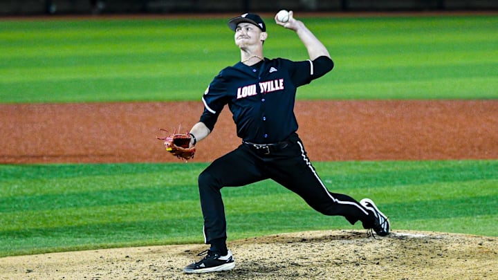 Louisville baseball left-handed pitcher Justin West