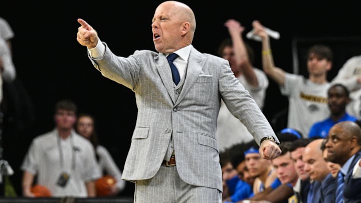Jan 3, 2026; Iowa City, Iowa, USA; UCLA Bruins head coach Mick Cronin reacts during the first half against the Iowa Hawkeyes at Carver-Hawkeye Arena. Mandatory Credit: Jeffrey Becker-Imagn Images Jan 3, 2026; Iowa City, Iowa, USA; UCLA Bruins head coach Mick Cronin reacts during the first half against the Iowa Hawkeyes at Carver-Hawkeye Arena. Mandatory Credit: Jeffrey Becker-Imagn Images