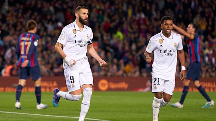 Benzema foi o herói do Real Madrid no Camp Nou