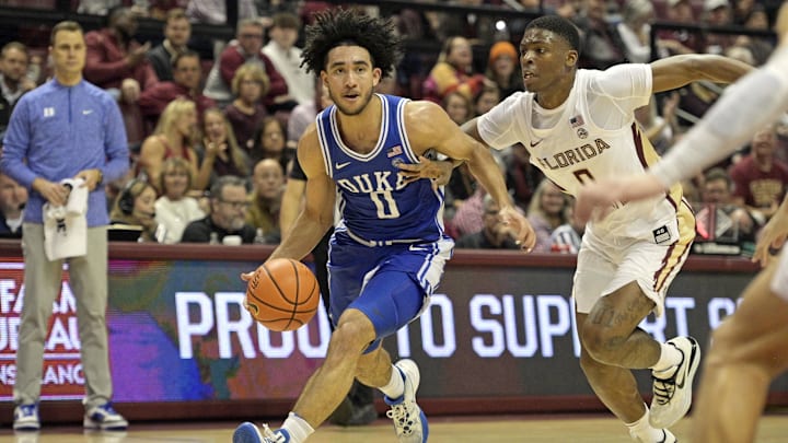 Duke Blue Devils guard Jared McCain (0)