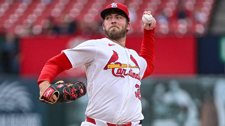 Jun 24, 2026; St. Louis, Missouri, USA; St. Louis Cardinals starting pitcher Matthew Liberatore (32) pitches against the Arizona Diamondbacks during the first inning at Busch Stadium. Mandatory Credit: Jeff Curry-Imagn Images Jun 24, 2026; St. Louis, Missouri, USA; St. Louis Cardinals starting pitcher Matthew Liberatore (32) pitches against the Arizona Diamondbacks during the first inning at Busch Stadium. Mandatory Credit: Jeff Curry-Imagn Images