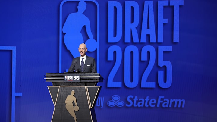 NBA commissioner Adam Silver speaks during the 2025 NBA Draft on Jun 25, 2025.