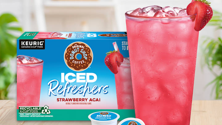 Original Donut Shop Iced Refreshers, Strawberry Acai