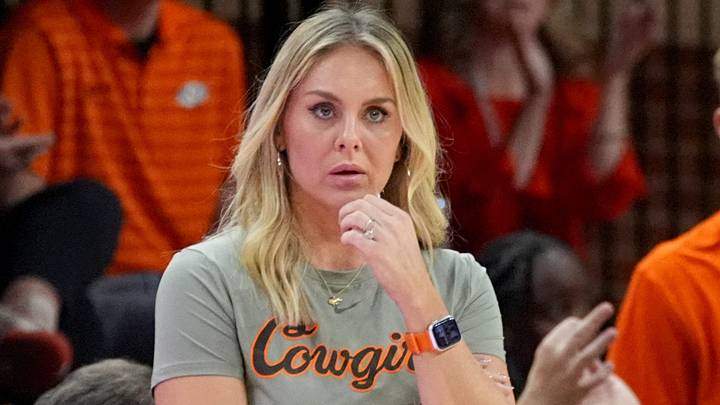 Oklahoma State head women's basketball coach Jacie Hoyt. Oklahoma State head women's basketball coach Jacie Hoyt.