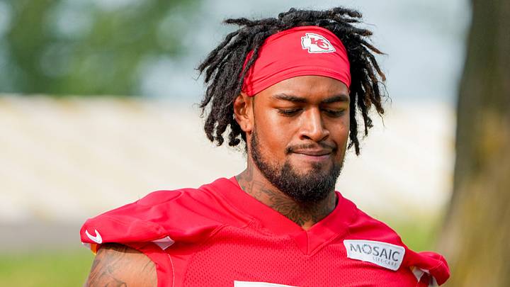 Jul 29, 2026; St. Joseph, MO, USA; Kansas City Chiefs offensive tackle Josh Simmons (71) walks down the hill to the practice fields during training camp at Missouri Western State University. Mandatory Credit: Denny Medley-Imagn Images Jul 29, 2026; St. Joseph, MO, USA; Kansas City Chiefs offensive tackle Josh Simmons (71) walks down the hill to the practice fields during training camp at Missouri Western State University. Mandatory Credit: Denny Medley-Imagn Images