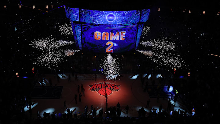 May 23, 2025; New York, New York, USA; General view before game two between the Indiana Pacers and the New York Knicks in the eastern conference finals for the 2025 NBA Playoffs at Madison Square Garden. Mandatory Credit: Vincent Carchietta-Imagn Images