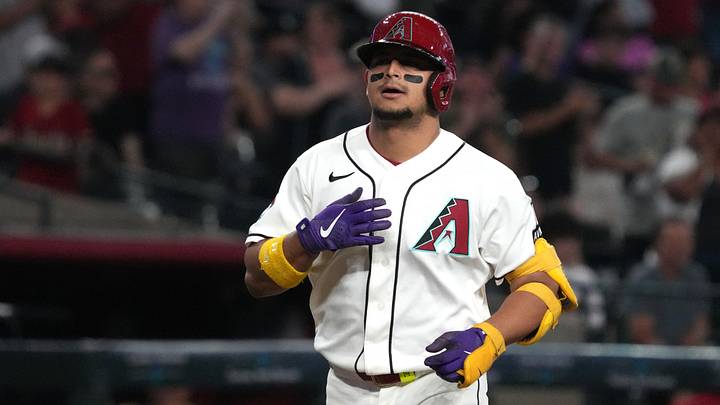 Jul 22, 2026; Phoenix, Arizona, USA; Arizona Diamondbacks catcher Gabriel Moreno (14) reacts after hitting a solo home run against the Athletics in the fifth inning at Chase Field. Mandatory Credit: Rick Scuteri-Imagn Images Jul 22, 2026; Phoenix, Arizona, USA; Arizona Diamondbacks catcher Gabriel Moreno (14) reacts after hitting a solo home run against the Athletics in the fifth inning at Chase Field. Mandatory Credit: Rick Scuteri-Imagn Images