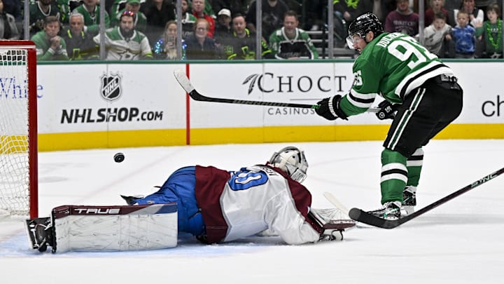 Jan 4, 2024; Dallas, Texas, USA; Colorado Avalanche goaltender Alexandar Georgiev (40) and Dallas