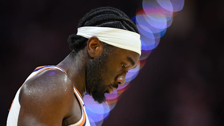 Nov 4, 2025; San Francisco, California, USA; Phoenix Suns center Mark Williams (15) looks on against the Golden State Warriors in the second quarter at Chase Center. Mandatory Credit: Eakin Howard-Imagn Images
