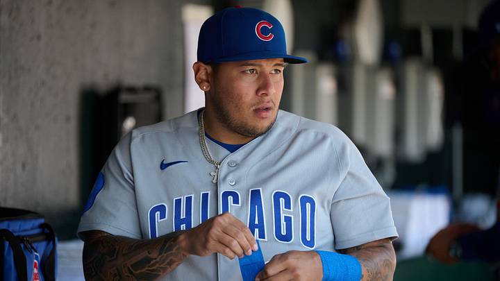 Jun 14, 2026; San Francisco, California, USA; Chicago Cubs designated hitter Moises Ballesteros (25) looks on in the dugout before a game against the San Francisco Giants at Oracle Park. Mandatory Credit: Robert Edwards-Imagn Images Jun 14, 2026; San Francisco, California, USA; Chicago Cubs designated hitter Moises Ballesteros (25) looks on in the dugout before a game against the San Francisco Giants at Oracle Park. Mandatory Credit: Robert Edwards-Imagn Images