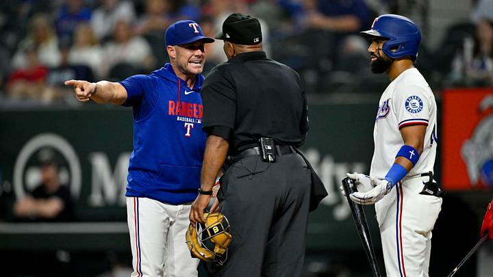 Texas Rangers shortstop Ezequiel Duran. Credit: Jerome Miron-Imagn Images