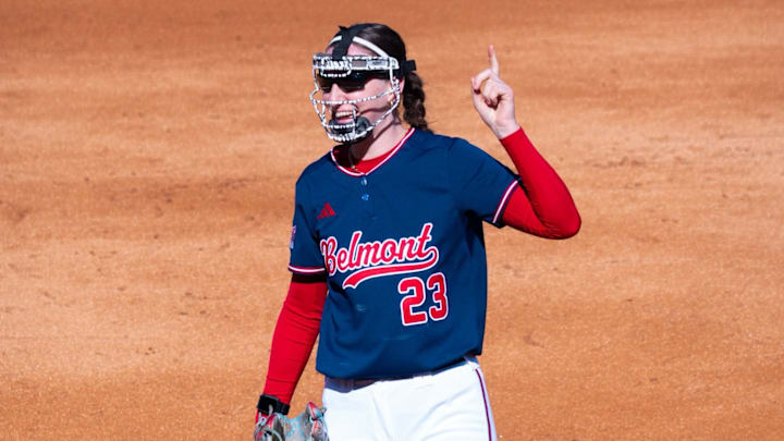 Belmont pitcher Maya Johnson recorded a perfect game to open the 2026 season on Friday.
