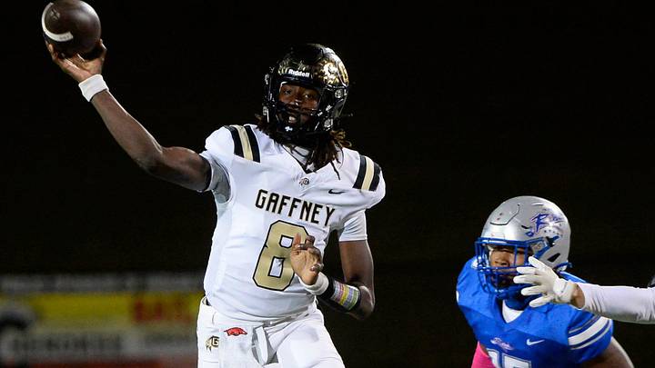 Jayvon Gilmore is no longer enrolled at Gaffney High School, as the Arkansas commit played there as a junior in 2024 and through the first three games of 2025.