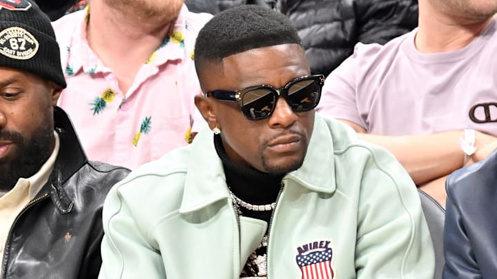 Celebrities Attend Denver Nuggets v Atlanta Hawks