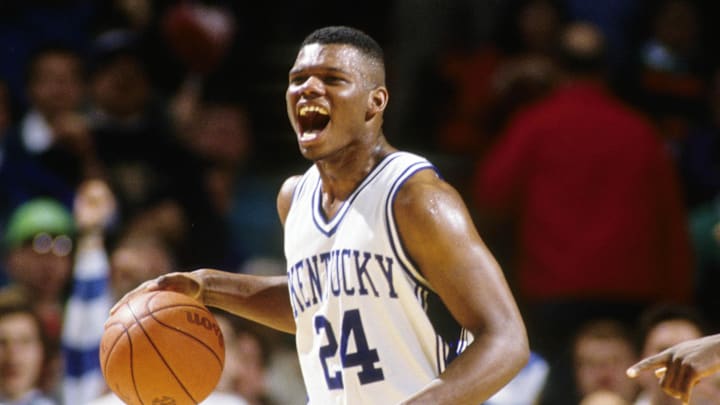 Unknown date & location, USA; FILE PHOTO; Kentucky Wildcats guard Jamal Mashburn in action. Mandatory Credit: Imagn Images