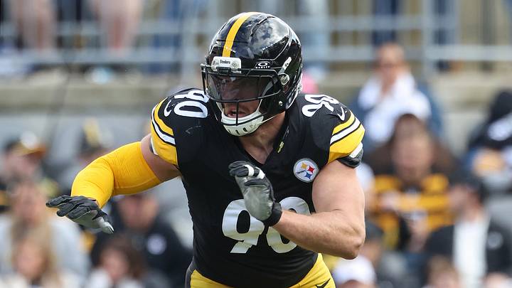 Oct 11, 2026; Pittsburgh, Pennsylvania, USA; Pittsburgh Steelers linebacker T.J. Watt (90) in action in the fourth quarter against the Indianapolis Colts at Acrisure Stadium. Mandatory Credit: Charles LeClaire-Imagn Images Oct 11, 2026; Pittsburgh, Pennsylvania, USA; Pittsburgh Steelers linebacker T.J. Watt (90) in action in the fourth quarter against the Indianapolis Colts at Acrisure Stadium. Mandatory Credit: Charles LeClaire-Imagn Images